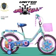 Sepeda Anak Perempuan 16 Inch 18 Inch United Joyfull Sepeda Keranjang