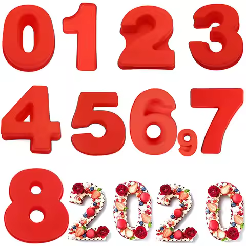 3D Silicone Numbers Cake Molds Large Size Number Moulds Baking Forms Silicone Number Mold Cake Pan f