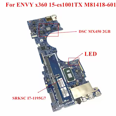 For HP ENVY x360 15-es1001TX 15-ES Laptop Motherbard M81418-601 203039-1N DSC MX450 2GB i7-1195G7 WI