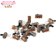 ELO11 20pcs Toggle Switch, 2 Position 4mm Toggle Micro Slide Switch, Miniature SPDT 1P2T Vertical Mi