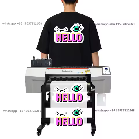 Hot sell  Pet Film Dtf Printer 60 cm Set I3200-A1/i1600-A1/F1080-A1 t Shirt 70cm 2 Heads Printing Ma