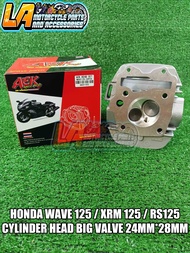 AEK CYLINDER HEAD BIG VALVE 24MM*28MM - HONDA WAVE 125 / XRM 125 / RS 125