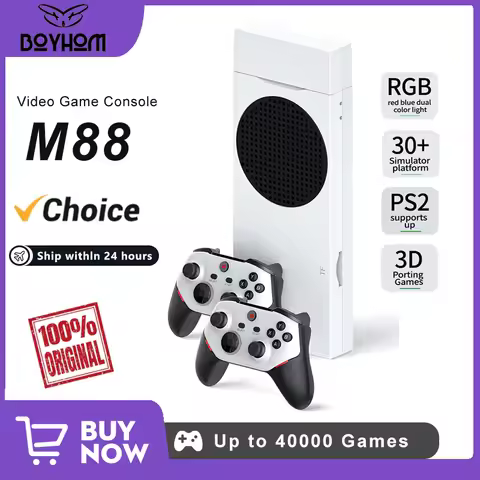 BOYHOM M88 Video Game Console Built-in 128G 20000 Games Wireless Controller TV Game Stick 4K HD Retr