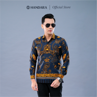 Batik Handara - Rangkong Bornean Biru Kemeja Pria Furing Erro