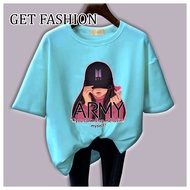 GET FASHION - KAOS WANITA KPOP PRINT ARMY LOVE KOREAN STYLE OVERSIZE