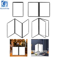 [Gazechimp] Restaurant Menu Cover Clear Double Panel PU Leather Frame 9.06x12.60inch Menu Holder for