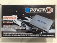 พาวเวอร์ แอมป์ รถยนต์ เครื่องเสียงติดรถยนต์ เครื่องขยายเสียงในรถยนต์ POWERVOX PV-500/4 Power Outpu