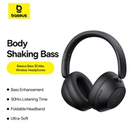 Baseus Bass 30 Max Wireless Bluetooth Headphone -30dB Passive Noise Cancellation 50Hrs Long Battery
