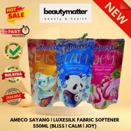 AMECO SAYANG | LUXESILK FABRIC SOFTENER 550ML (BLISS | CALM | JOY) 550ML POUCH