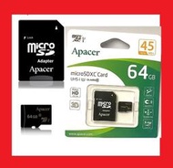 現貨可店取 原廠保固 sd 64g 【Apacer宇瞻】sd 64GB記憶卡 MicroSDXC UHS-I