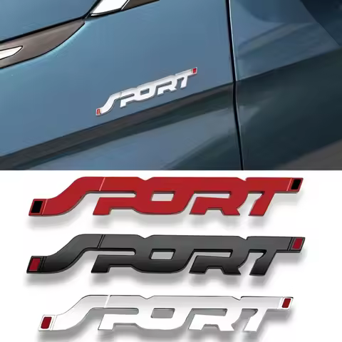 3D Stereoscopic Car Accessories Sticker Metal Sport Word Letter Loge Emblem Badge AutoTrunk Personal