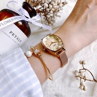 NEW Women's Quartz Watch JW394 Rose Silver Chain Strap Korean Fashion Analog Watch [FREE BATTERY]