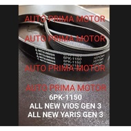 FAN VAN V BELT FAN STRAP 6PK-1150 ALL NEW VIOS YARIS GEN 3 GEN3 6PK1150 OEM