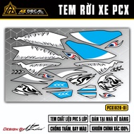 Tem Rời Dán Xe PCX Mẫu Cá Mập | PCX-01 | Decal Chế Xe Máy PCX 125 150 160 Năm 2014 - 2020 Chống Nước