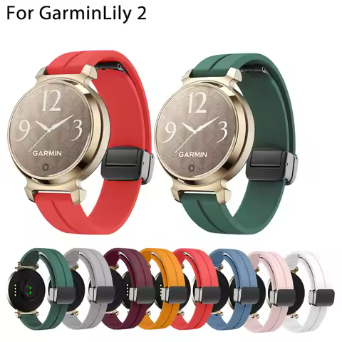 Silicone Garmin Lily 2 Band Women Bracelet Original Classic Sport Magnetic Folding Buckle Breathable