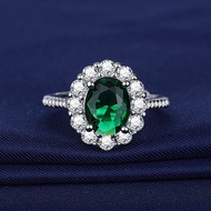 Live Emerald Fashion Women Zircon Ring Gem Women Gifts Ring Jewelry 12.9 j