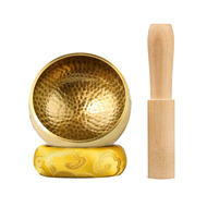 Tibetan Singing Bowl Set Meditation Sound Bowl Cushion for Yoga MeditationChakra Healing (3.3 Inch)