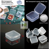 Small Clear Plastic Jewelry Box Mini Multipurpose Box 5.5cm X 5.5cm X 2.1cm