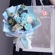 Bó hoa sáp 8 bông quà tặng sinh nhật cho nữ hoa giả lãng mạn tặng bạn gái Soap Flower