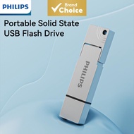 PHILIPS USB3.2 & Type-C Dual-Port Solid State Flash Drive/Pendrive – 550MB/s Read, High-Speed Portab