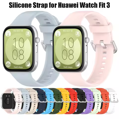 Silicone Strap for Huawei Watch Fit 3 Smart Watch Accessories Replacement Bracelet for Huawei Watch 