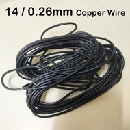 14 / 0.26mm Black Automotive Flexible Pure Copper Wire Gauge Cables AWG18 5m