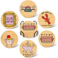Barangan Rancangan TV Friends - Set 6 Coaster Friends, Hadiah Rancangan TV Friends untuk Wanita, Coa
