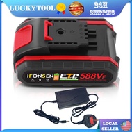 【Ready Stock 】IFONSEN 588VF Cordless Drill Battary Reciprocating Saw Lithium Li-ion Battery Recharge