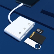 全新 蘋果用三合一讀卡器 TF/SD/USB 可讀取 文件傳輸 行車記錄儀 相機必備讀卡器 OTG U盤 USB Card reader for IPhone Camera Lightning