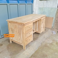 meja kantor meja kerja meja belajar 1 biro mentah kayu jati