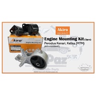Akiro-Engine Mounting Kit (3 pcs) Perodua Kenari, Kelisa (MTM) (APD-M3008-KIT)
