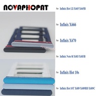 Novaphopat SIM Card Tray For Infinix Hot 10s 10T 12i Note 8i 12 G96 X665 X666 X670 X683 X689 X665B X