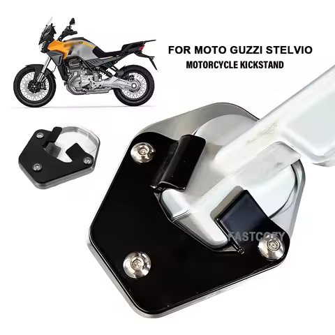 For Moto Guzzi Stelvio 2024 2025 Motorcycle Accessorie Kickstand Enlarge Side Stand Extension Suppor