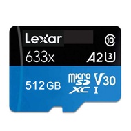 Lexar 633X U3 V30 MicroSD 2TB 2T 1TB 1T 512GB 256GB 32GB 64GB 128GB Memory Card SDXC Class 10 TF Mini Card Micro SD 32G 64G 128G 256G 512G 1T 1024GB for Camera Smartphones Laptop