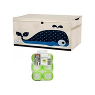 幼児用おもちゃ Cute Whale Chest Toy Storage Bin Container for Kids Pet Toys and Baby Blocks Freezer Storage Containers - Children Home Box Units