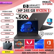 laptop hp 245 g8 amd ryzen 5 5500 8gb 512gb ssd vega7 14  slim bezel - laptop 8gb/512gb ssd