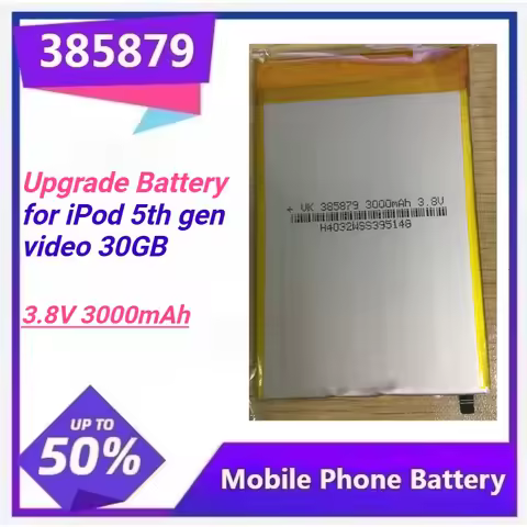 3000mAh SSD HD Upgrade Battery for IPod 5th Gen Video 30GB for IPod 6th Gen Classic 80GB 120GB 7th G