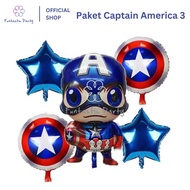 CAPTAIN AMERICA BALLOONS CAPTAIN AMERICA PACKAGE/ 3