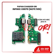 INFINIX X6870 CHARGER CONNECTOR (NOTE 50S) FLEXI CHARGING BOARD +CON H/F + MIC PLUS IC COMPLETE ORIG