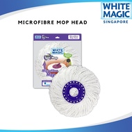 White Magic Spin Mop Microfibre Mop Head [ 40 cm in diameter , Made from 8000 strands of microfibre , Made in Taiwan ]
