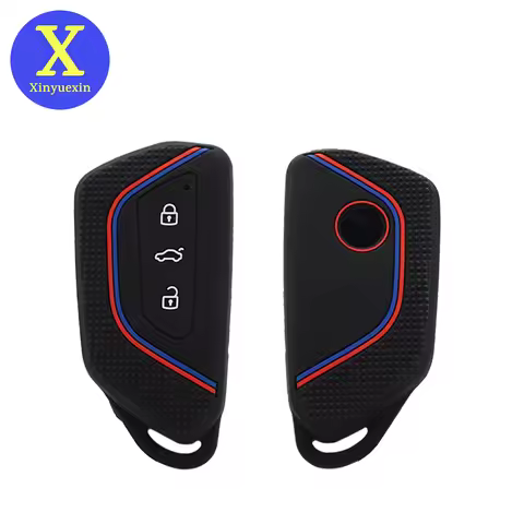 Xinyuexin Silicone Car KeyCover Case for VW Golf 8 Mk8 GTI GTD R ID3 ID4 2020 for Skoda Octavia for 