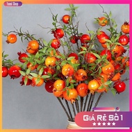 High-quality fake pomegranate branches with 6 fruits (99% real variety) decorative pomegranate branc