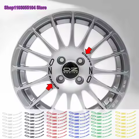 8PCS Reflective Car Wheel Rim Sticker For OZ RACING Volkswagen Audi BMW Porsche Ford