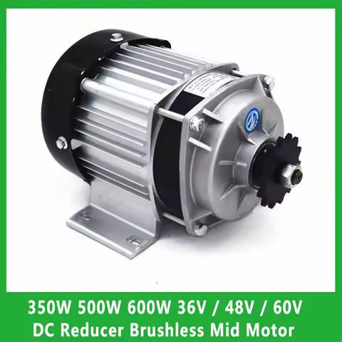 36V/48V/60V Permanent Magnet DC Reducer Brushless Mid with Bottom 350W 500W 600W bracket Motor BM141