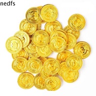 NEDFS Pirate Gold Coins, Game Coin Plastic Fake Gold Treasure, Game Decoration Party Decoration Kid 