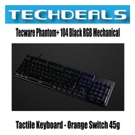 Tecware Phantom+ 104 Black RGB Mechanical Tactile Keyboard - Orange Switch 45g