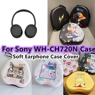 【Trend Front】 For Sony WH-CH720N Headphone Case High-capacity Cartoons for Sony WH-CH720N Headset Earpads Storage Bag Casing Box