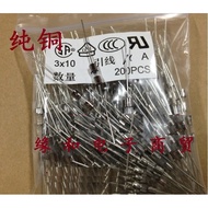 Single Cap Glass Fuse 3X10 F1A/2A/3A/5A/10A 3 * 10 250V (200 Pcs/Pack)