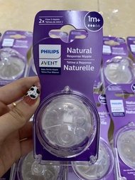 Vỉ 2 Núm Ti Bình Sữa Philips Avent Natural Cổ Rộng