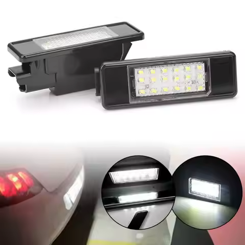 E8 DOT 18 LED License Plate Light For Citroen Berlingo C2 C3 Hatchback C4 Picasso C5 C6 Saloon C7 C8